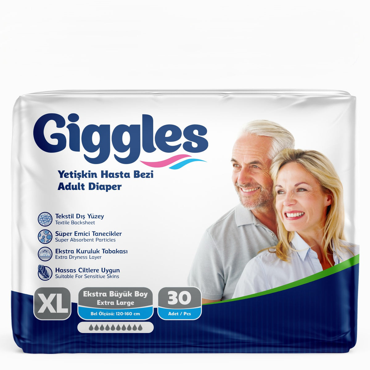 Giggles Yetişkin Bel Bağlamalı Hasta Bezi 30'lu Paket
